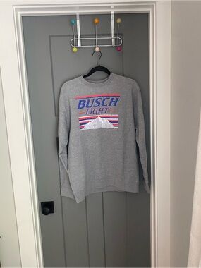 Heritage Gray Crewneck Sweatshirt with Busch Graphic